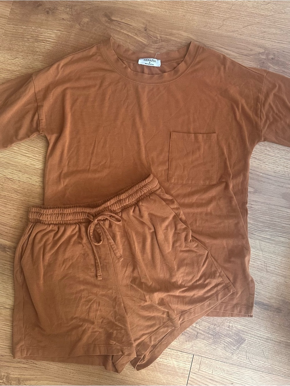 Zenana Outfitters Rust Brown Set